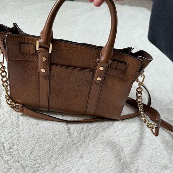 Michael Kors Nouveau Hamilton Small Studded Leather Satchel Purse - Picture 6 of 11